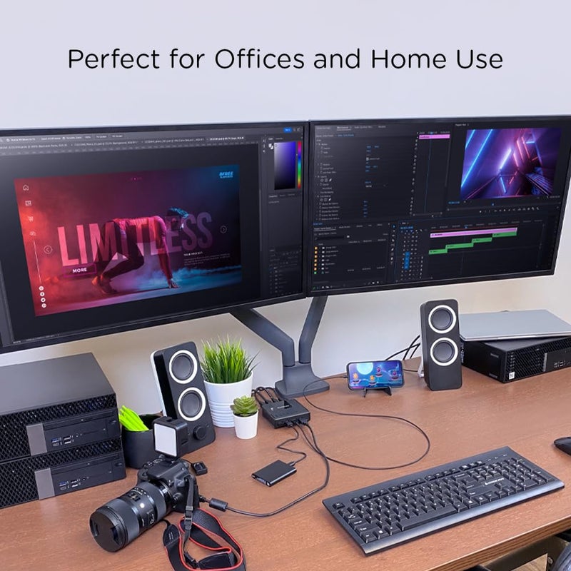 IOGEAR 4x4 USB 3.0 Peripheral Sharing Switch - Share 4 USB Devices Between 4 Computers - LED Indicators - Cables & Remote Included - PC - MAC - Printer - Scanner - Mouse/Keyboard and More - GUS434 - Image 4